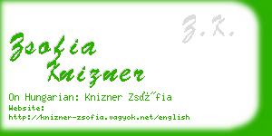 zsofia knizner business card